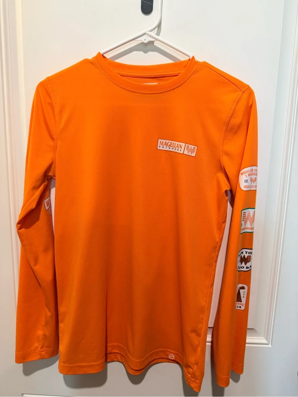 Magellan Outdoors Long-Sleeve Performance Tee - Bright Orange